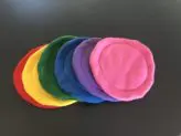 round potty pads rainbow collection