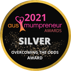 2021 ausmumpreneur silver for the "overcoming the odds award"