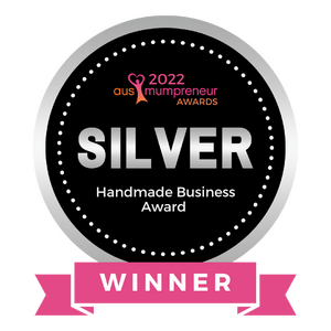 2022 ausmumpreneur silver in the "handmade business award"
