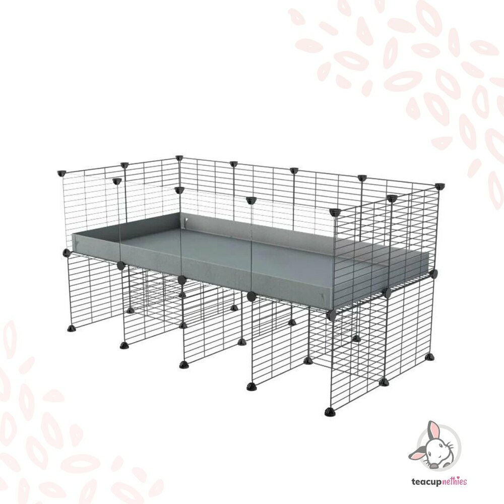 Clear 2x4 Teacup C&C Cage & Stand Teacup Nethies